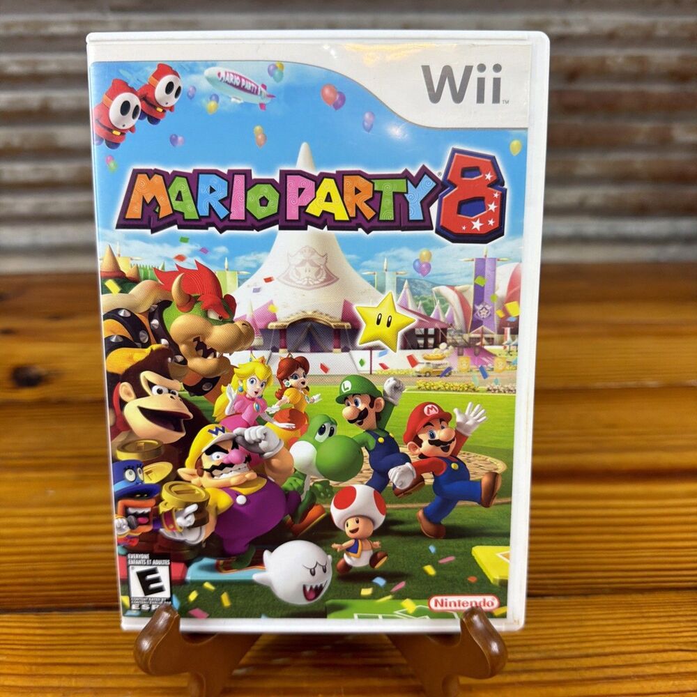 Mario Party 8 Nintendo Wii CIB Complete W/ Manual Case & Game 2006 Tested NICE!